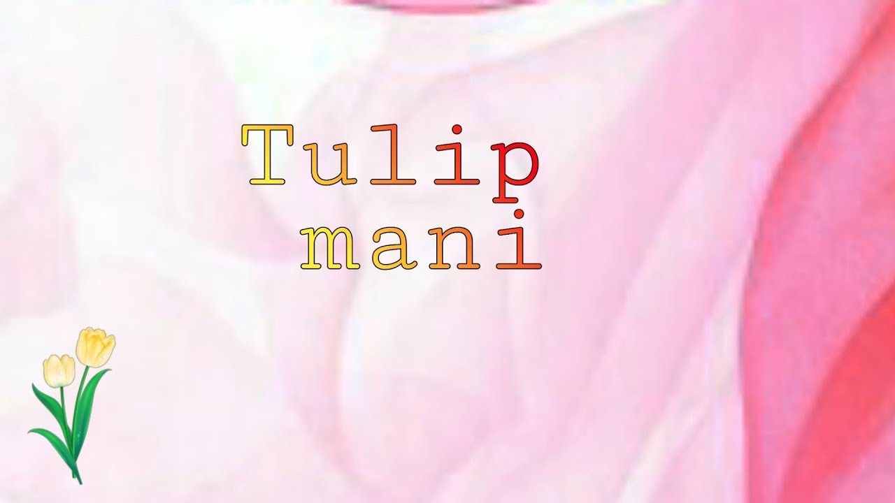 Tulip design | regular polish mani | advance stamping | beginner friendly nail art