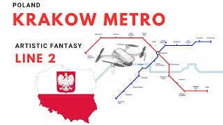 Krakow metro. Line 2. Poland. Artistic Fantasy. screenshot 2