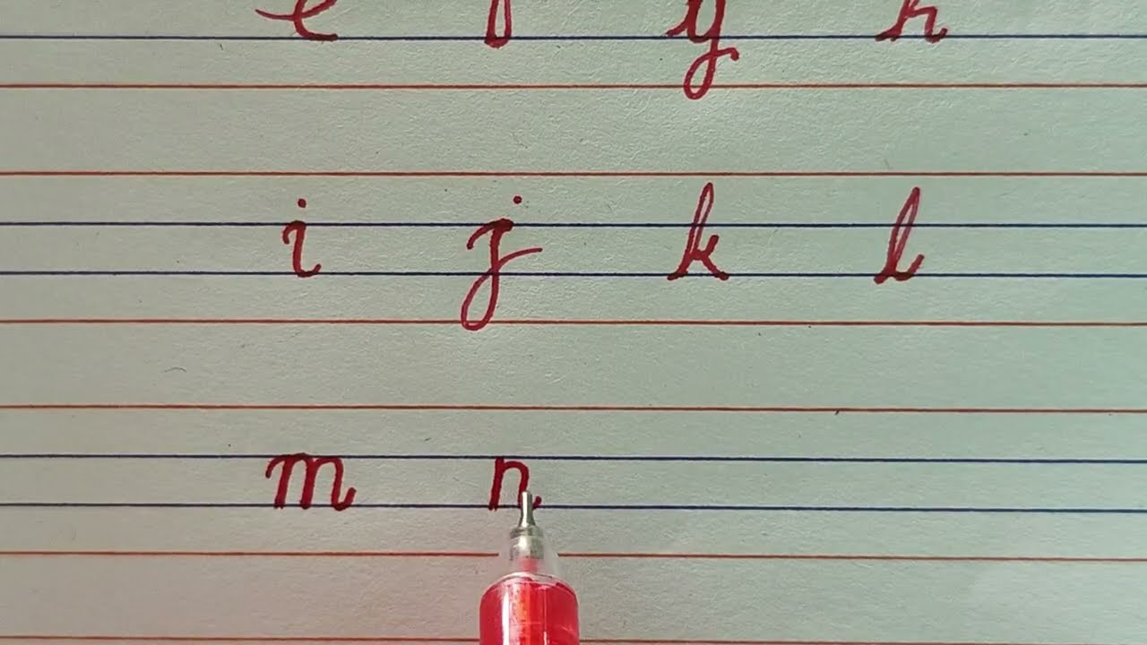 How to Write English Small Letters in Four Lines Cursive Writing l how to right small alphabets