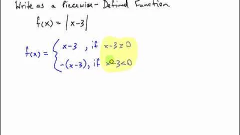 Writing an Absolute Value as a Piecewise-Defined Function