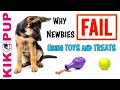 Why newbies FAIL using TREATS and TOYS to TRAIN DOGS