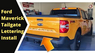 2022 FORD MAVERICK  BLACK PLATINUM TAILGATE LETTERING INSTALLATION