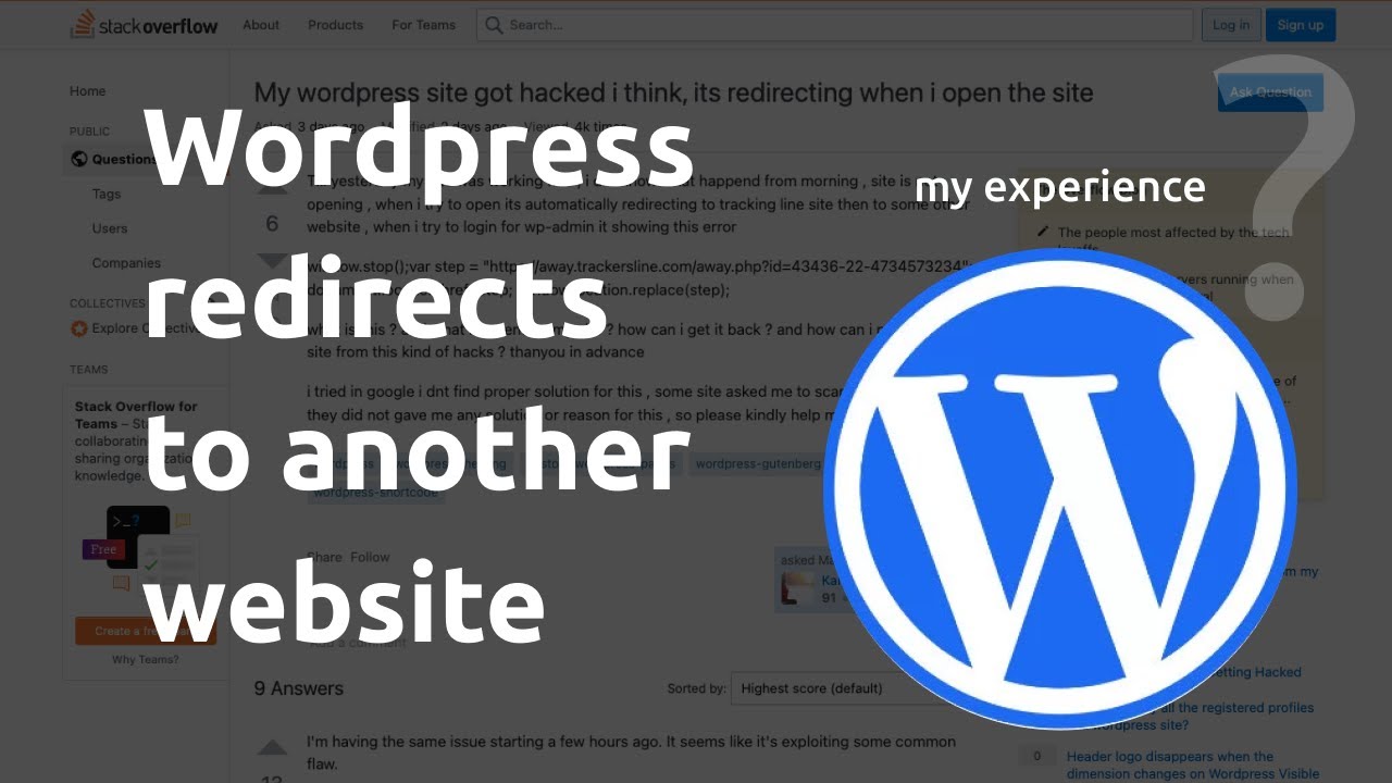 [Experience] My wordpress site got hacked and its redirects to another website