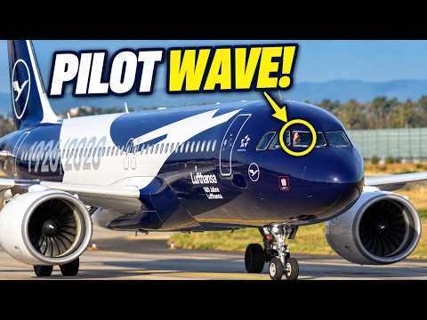 Dieser Lufthansa A320 (D-AING) ist schon ein Hingucker – dann kam noch der Pilot Wave ✈️👋