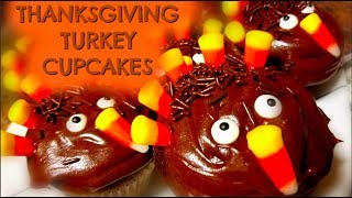 NADINEBAKES: THANKSGIVING TURKEY CUPCAKES // 2018