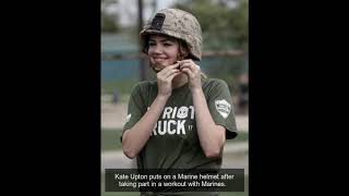 Kate Upton works out with U.S. Marines
