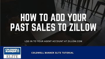 How to add your past sales to Zillow