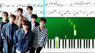 BTS - Blue & Grey (Piano Tutorial With Sheets | Piano Instrumental | Piano Karaoke)