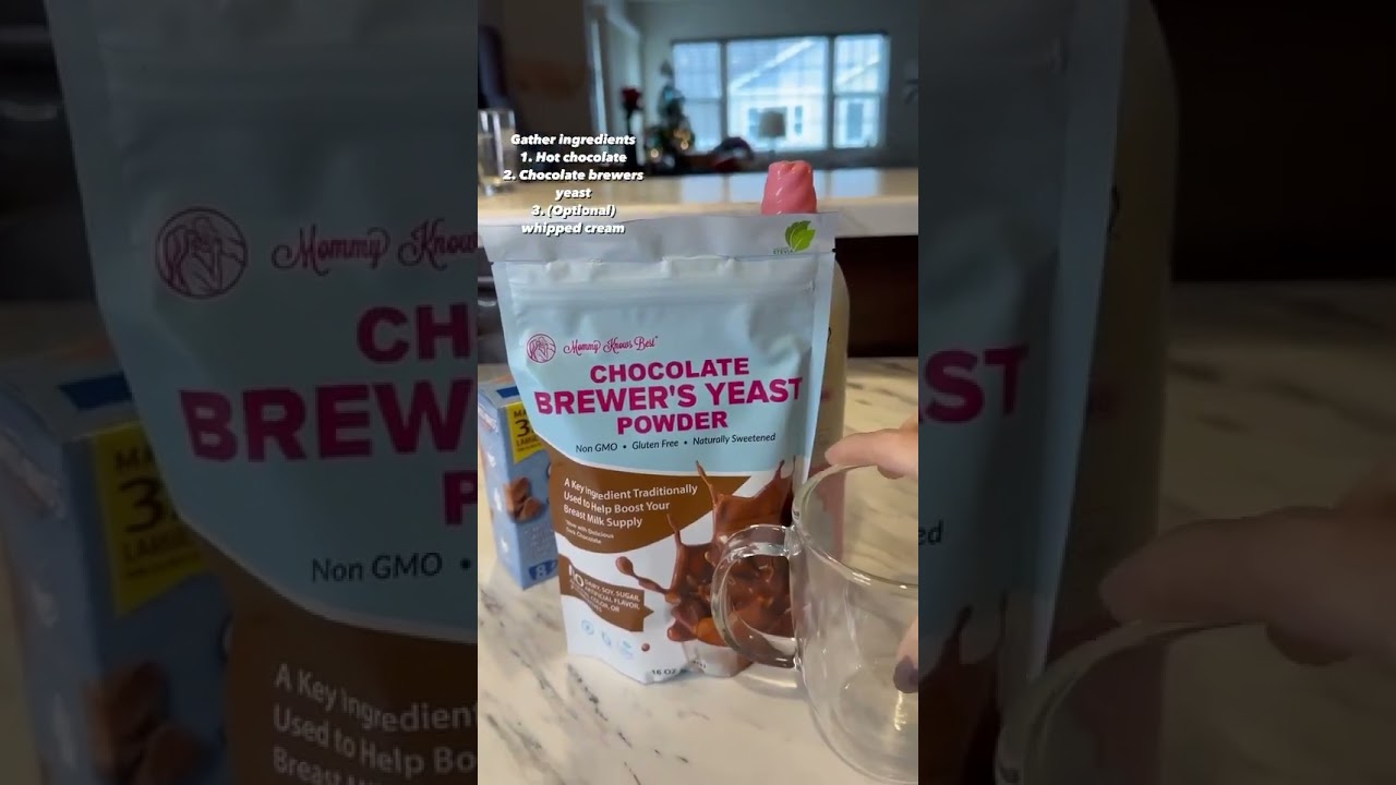 How to make Lactation Double Hot Chocolate with Mommy Knows Best Chocolate Brewer's Yeast! 😍 