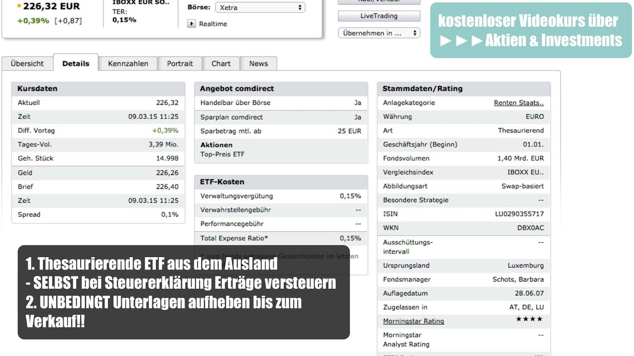 16 Jähriger mit 9.000 € möchte in ETF investieren Welche (Steuer) ETF