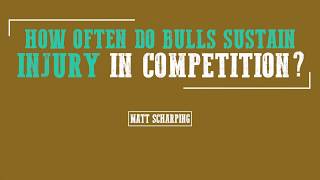 Matt Scharping: How Often Do Bulls Sustain Injury In Competition?