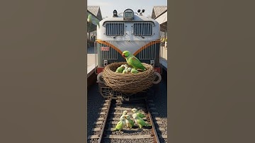 The story of a parrot making next on the train #ai#train #parrot