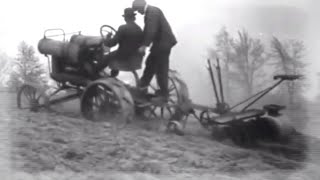 Tin Lizzie plows like a tractor. History of agricultural machinery series.