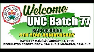 2019 UNC BATCH 77 RAIN OR SHINE ACTIVITY BY THE MANILA GROUP