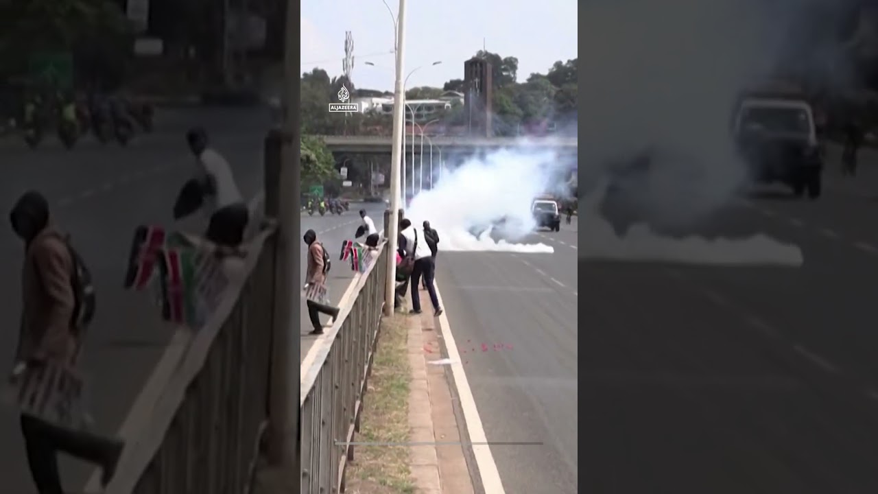 Kenyan police fire tear gas protesters on anniversary of crackdown