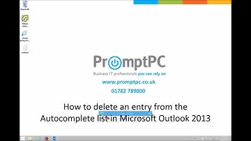How to delete an entry in the autocomplete list in Microsoft Outlook 2013
