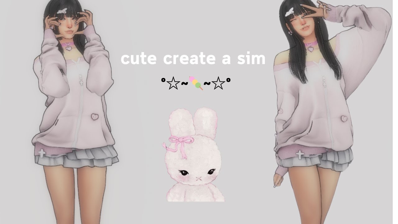 sims 4 cute create a sim (˶˃ ᵕ ˂˶) - YouTube