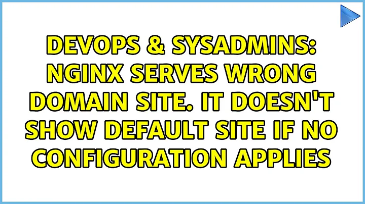 Nginx serves wrong domain site. It doesn't show default site if no configuration applies