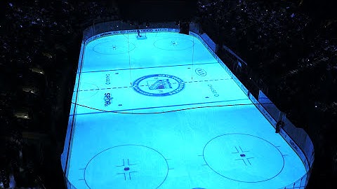 NY Rangers 3D Projection on ice MSG 2016