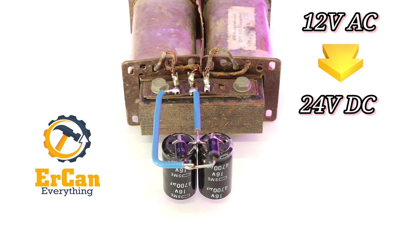 DIY Simple Voltage Doubler Circuit in 5 minutes | 12V AC to 24V DC