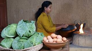 Cabbage and Egg Snacks Recipe ❤ Crispy and Spicy Village Teatime Snacks Recipe | Village Food