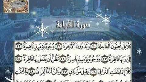 سورة القيآمة - بصوت الشيخ محمد البراك