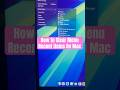 How to Clear Menu Recent items On Mac #shorts  #appleuser #basictutorial #macbookpro