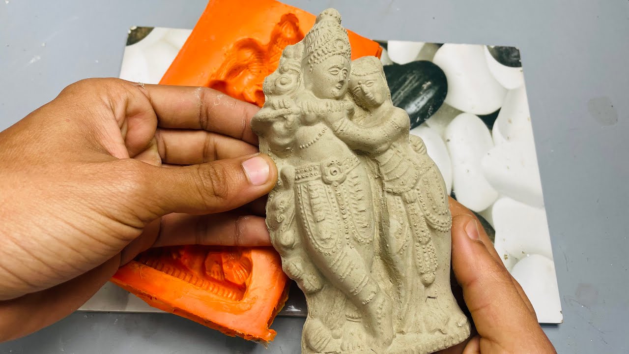 Silicone mold making for clay sculpture / how to make a mold from a clay sculpture