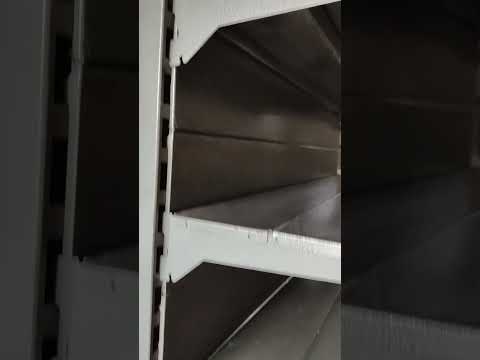 Торговий стелаж металевий 1.25 Linde б в, односторонній стелаж б в, стелажі торгові б в, видео 1