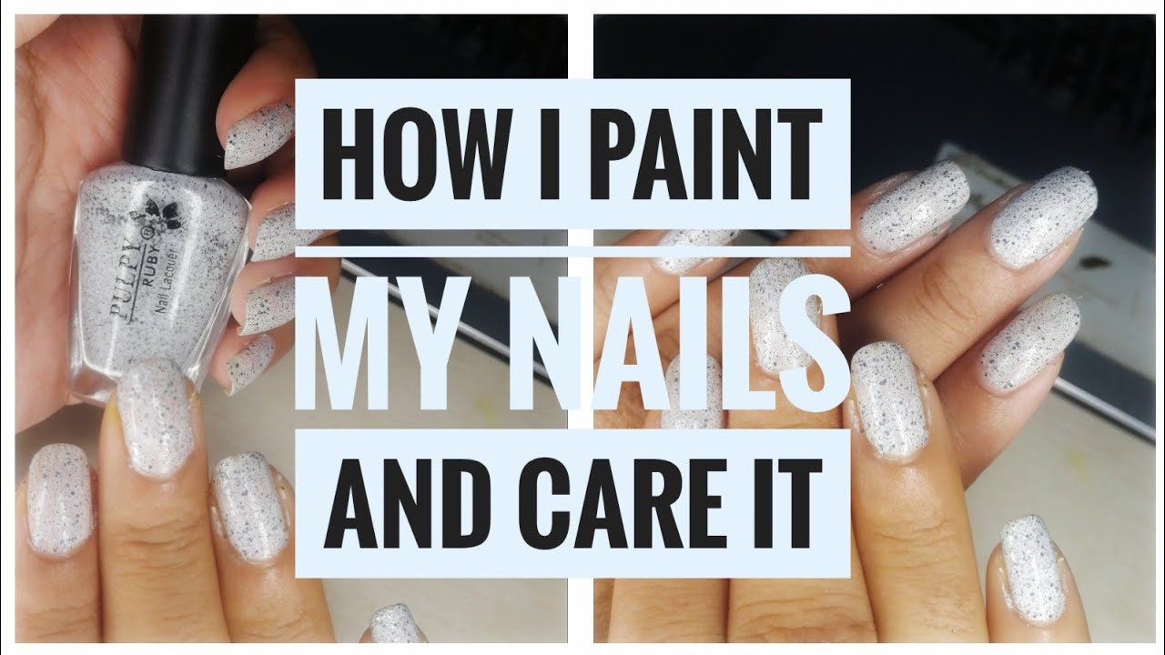 My first nail polish tutorial in English pulpy ruby nail polish elle