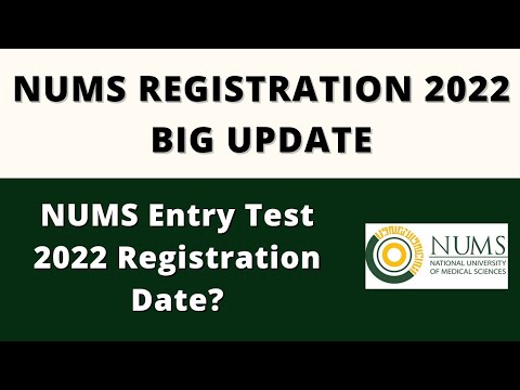 NUMS Registration 2022 Update | Nums Entry Test | Mdcat 2022 latest news
