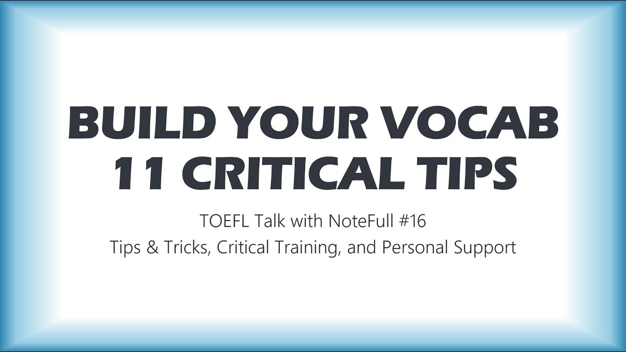 Tips Vocabulary TOEFL