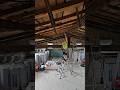 Ferraillage plafond rampant a l aide d un fil de pêche ! #astuce #construction #plaquiste #plafond