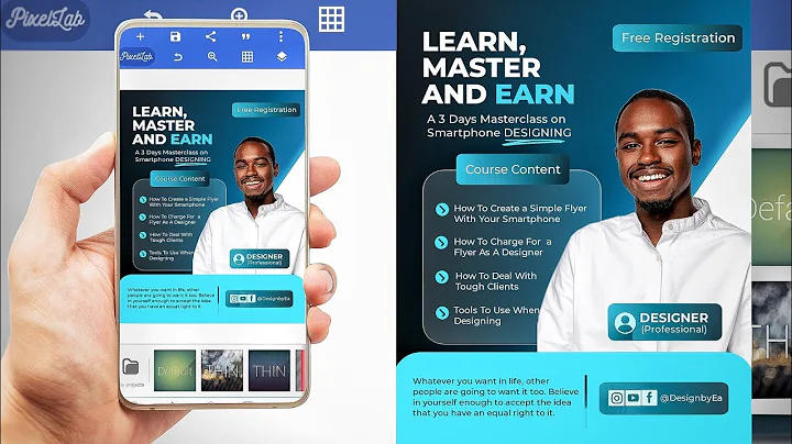 How To Create An Amazing Flyer Design In Pixellab || Smartphone Design