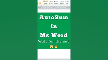 AutoSum in Ms Word 😱🔥 Ms Word Tips and Tricks #shorts #short #trending #shancomputerwala