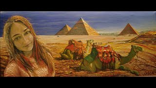 Впечатление красотой под египетскими пирамидами. Картина Giza