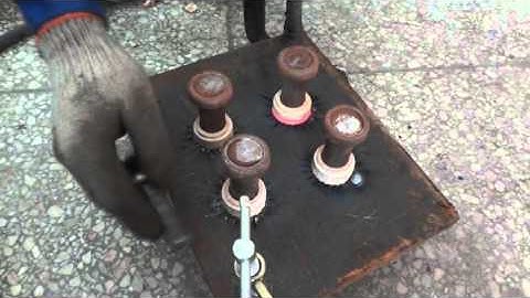 M25 shear studs welding by RSN7-2500 model inverter stud welder