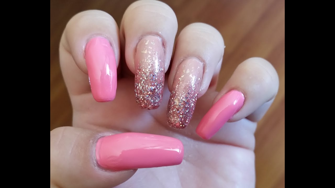 Barbie Pink Nails With Glitter Looking to achieve a glitter nails or