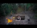 Solo Overnight Building An Earth Shelter My Bushcraft Camping - Sleep in Earth Shelter