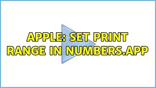 Apple: Set Print Range in Numbers.app (4 Solutions!!)