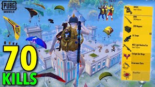 70 KILLS!!😱IN 2 GAME MY NEW SEASON BEST GAMEPLAY w/ MUMMY SET😍PUBG Mobile screenshot 1