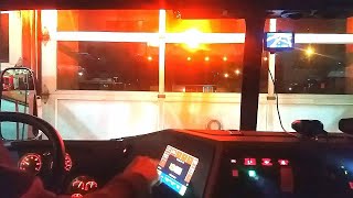 [Ride Along] American Fire truck Responding Code 3 To Structure Fire With Air Horns & Q Siren