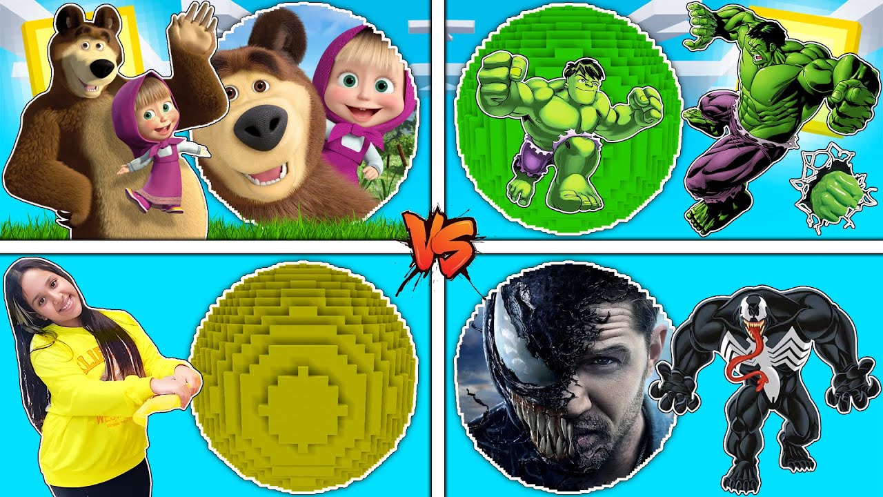 فلم ماين كرافت : كوكب عائلة فينوم ضد هالك ضد شفا ضد ماشا والدب !!؟ 🔥😱