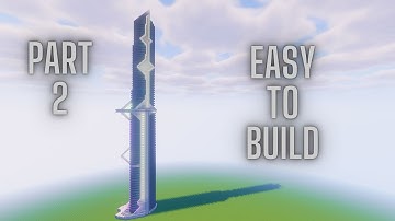 Minecraft Tutorial: Futuristic/Cyberpunk Skyscraper (Part 2 of 2)