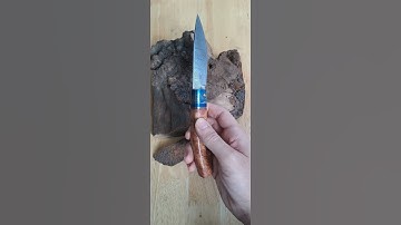Heather Root and Damascus Knife