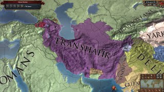 Europa Universalis IV Zoroastrian Persia. Patch 1.36 King of Kings Time-lapse . Eranshahr