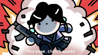 MINI SAGE CLUTCH QUEEN (VALORANT ANIMATION) by dopatwo 72,171 views 6 months ago 1 minute, 34 seconds