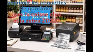Imprimer des étiquettes de gondoles avec Zebra Designer 3 Pofessionnel , la ZD220 &amp; une caisse clyo