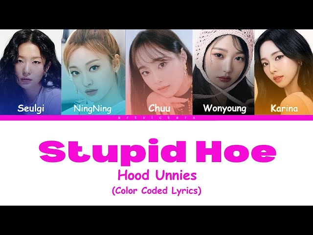 Hood Unnies - Stupid Hoe/ LESSERAFIM & HYBE DISSTRACK | (Color Coded Lyrics) | AI class=