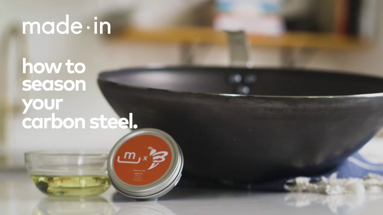 How To Season Carbon Steel - Stovetop Method - YouTube
